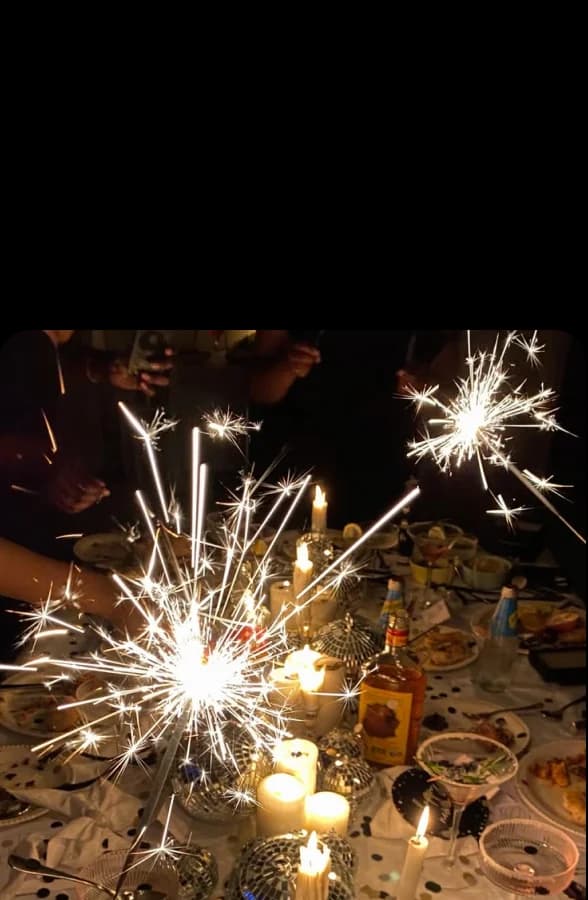 Wedding guests with sparklers